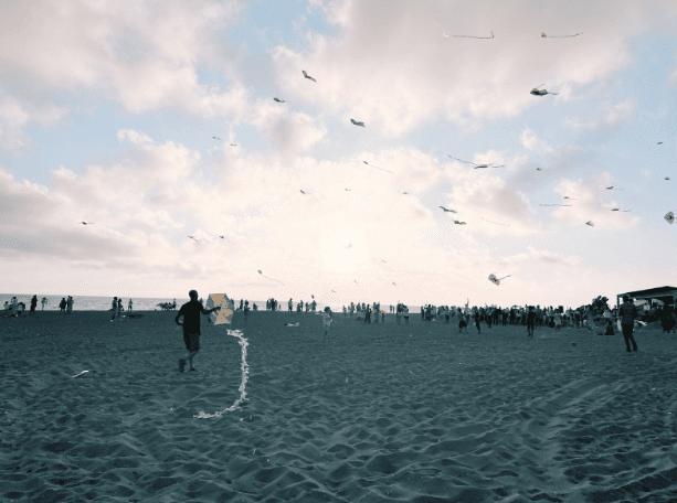 Colourful kites take to the sky during the Evvel Temmuz festival, honouring the memory of the children tragically lost in the earthquake.